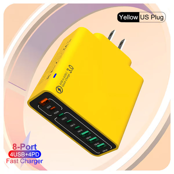 🔥8 in 1 Ports USB Fast Charger – Power Multiple Devices Simultaneously