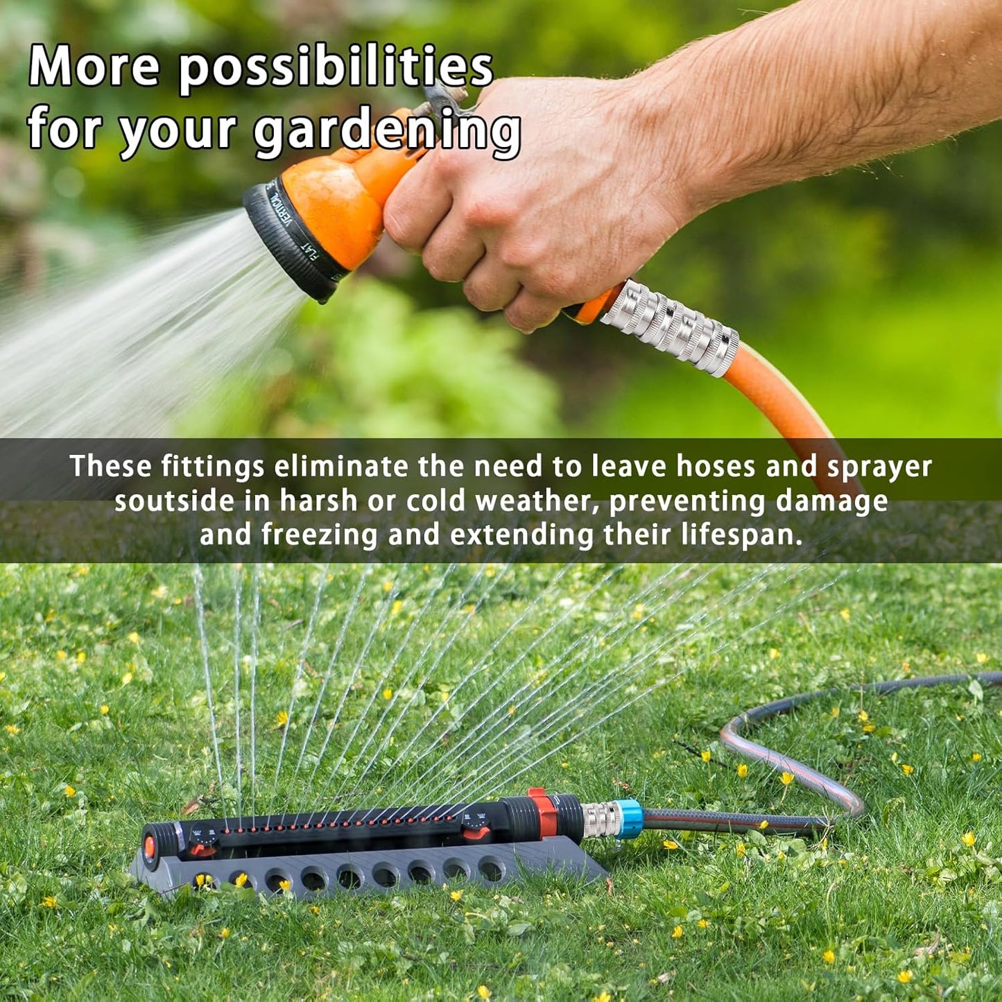 🏆Flash Sale⚡ 50K+ SOLD! Almost Gone-💥💧Stainless Steel Garden Hose Quick Connect Fittings Set,Best Gifts