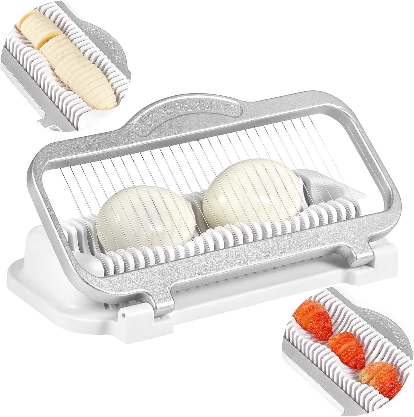 🥚 Extra Large Egg Slicer | Slice Eggs, Bananas & Fruits Faster & Easier
