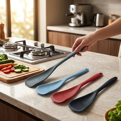 🥄 Premium Silicone Cooking Spoons for Non stick Cookware🍳