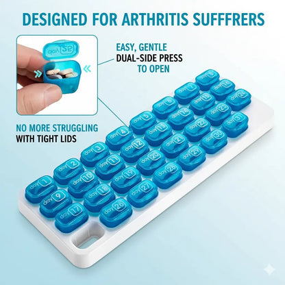 💊 31-Day Monthly Pill Organizer with Easy-Open Lids & Removable Daily Pods🔥