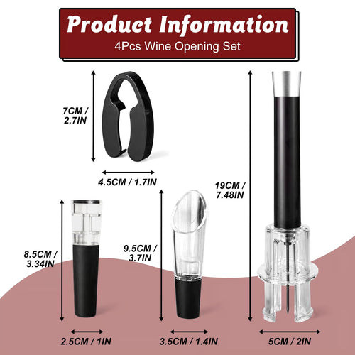 🔥Last Day 50% OFF--Air Pump Cork Remover Wine Bottle Opener Set