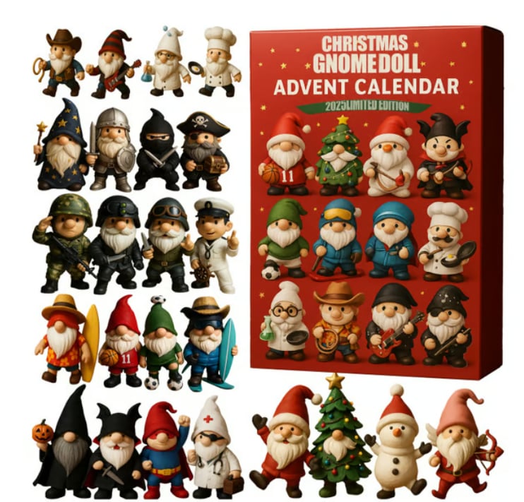 🎅 Christmas Gnome Doll Advent Calendar 2025