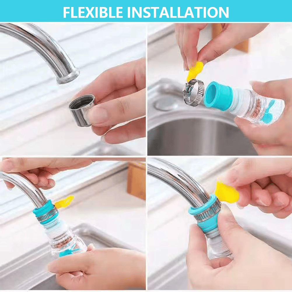 💧Retractable Anti-Splash Faucet – Water Quality Filter