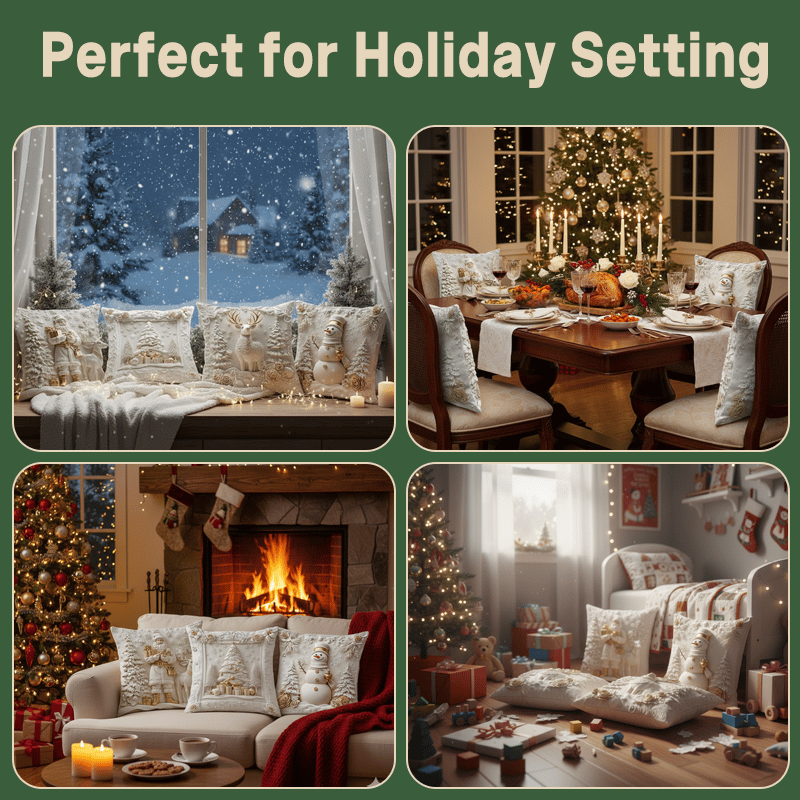 Christmas Themed Cushion Cover