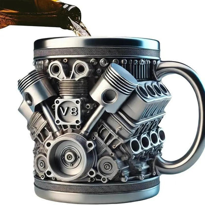 🚗 Mug with V8 engine design 🍵