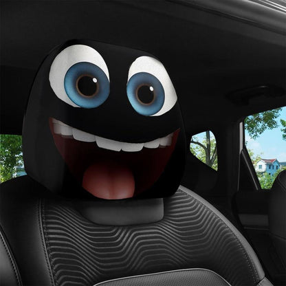 😆 Lustige Cartoon-Kopfstützenbezüge fürs Auto – 2 Stück, universelle Passform 🚗