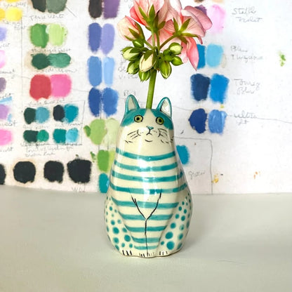 🐱 Hand-Painted Cat Vase Collection