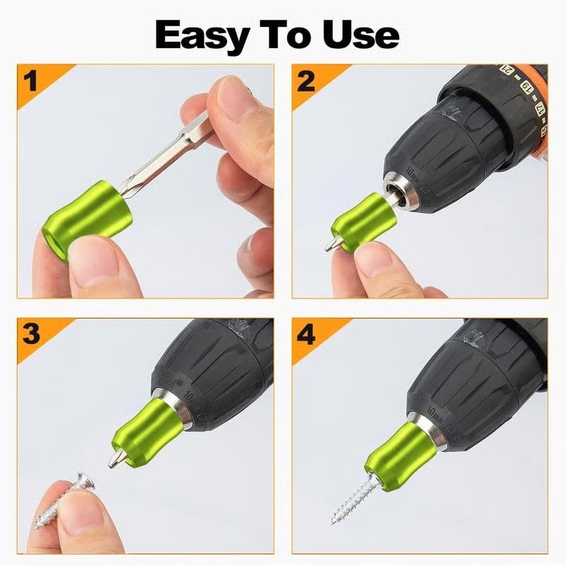 🔥Strong Magnetic Screw Ring Head – 1/4" (6.35mm) Universal Screw Bit Holder for Secure Grip