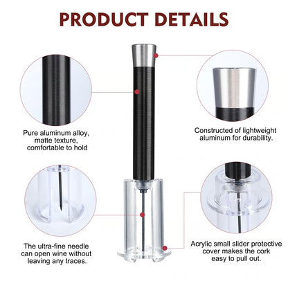 🔥Last Day 50% OFF--Air Pump Cork Remover Wine Bottle Opener Set
