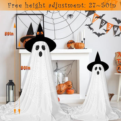 🔥2025 New Flash Upgrade 🌠 - 65" Giant Glittering Ghost 👻✨