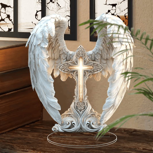 💖LETZTER TAGSVERKAUF 70 % RABATT-🪽Wunderschöne Engelsflügel-Kreuz-Dekoration✝️