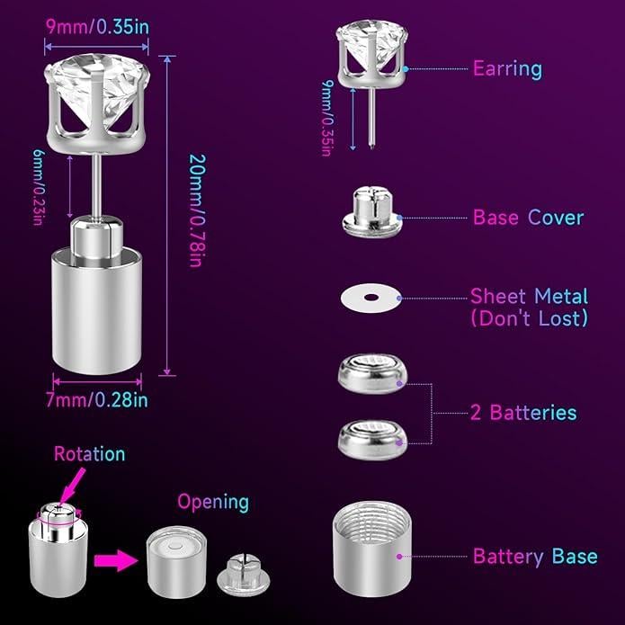 💎✨Light-Up LED Stud Earrings – Dazzling Glow for Parties & Festivals