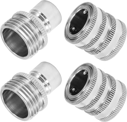 🏆Flash Sale⚡ 50K+ SOLD! Almost Gone-💥💧Stainless Steel Garden Hose Quick Connect Fittings Set,Best Gifts