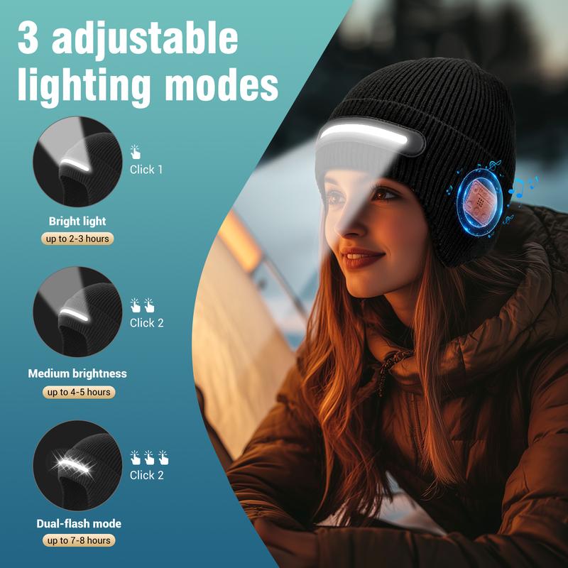 TR-BTD3 Smart Bluetooth Beanie with 3-Stage LED Lighting
