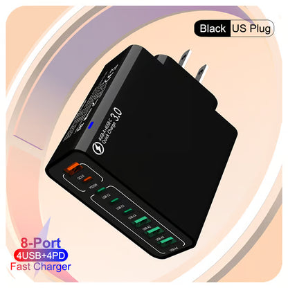 🔥8 in 1 Ports USB Fast Charger – Power Multiple Devices Simultaneously