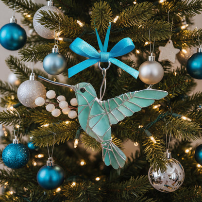 Handmade Sea Glass Bird Ornament