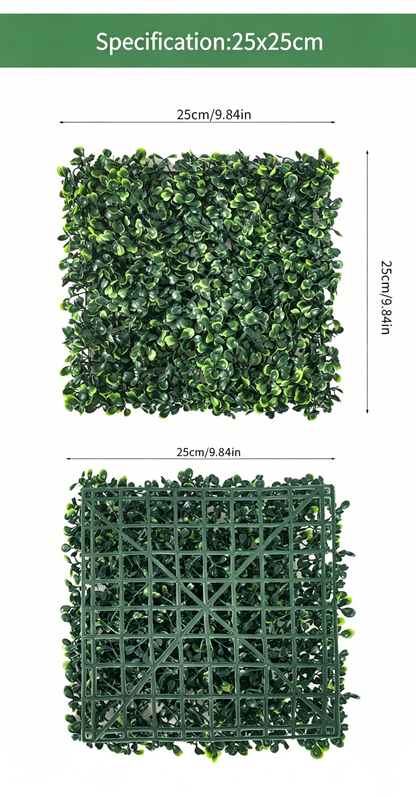 🌿 DIY 25"x25" Milan Grass Artificial Plant Wall Panel – Lush Green Decor ✨