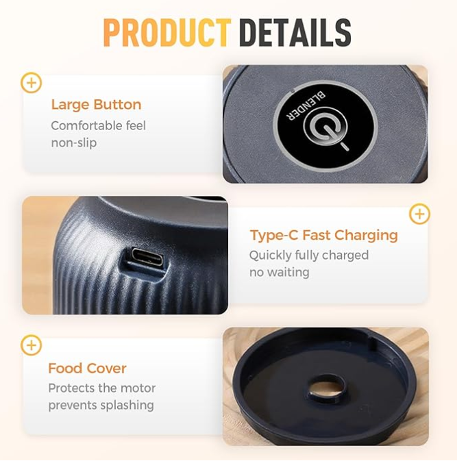 🔪🧄Rechargeable Large-Capacity Electric Food Chopper – Robust Motor & Stainless Steel Blades