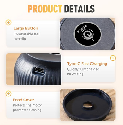 🔪🧄Rechargeable Large-Capacity Electric Food Chopper – Robust Motor & Stainless Steel Blades