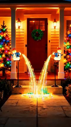 Fun solar-powered Christmas snowman lights