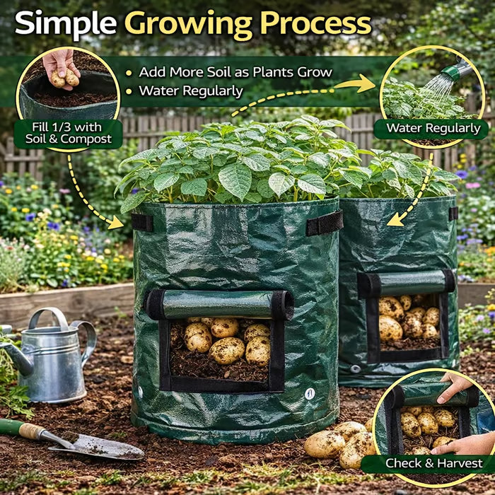 🌱🥔 Planting Bag with Harvest Window– Easy Grow
