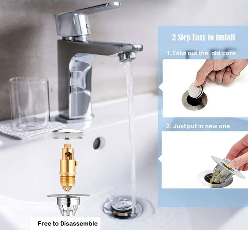 🚰 Universal Pop-Up Sink Drain Filter – Anti-Odor & Anti-Clog