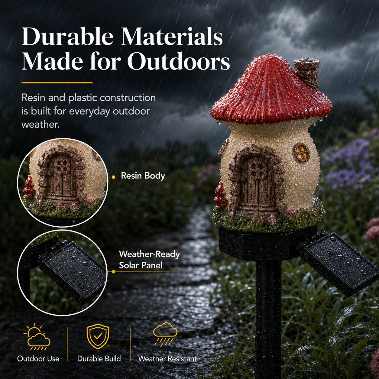 🍄🏡 Solar Mushroom Garden Light – Create a Cozy Fairy-Tale Glow Outdoors 🌙