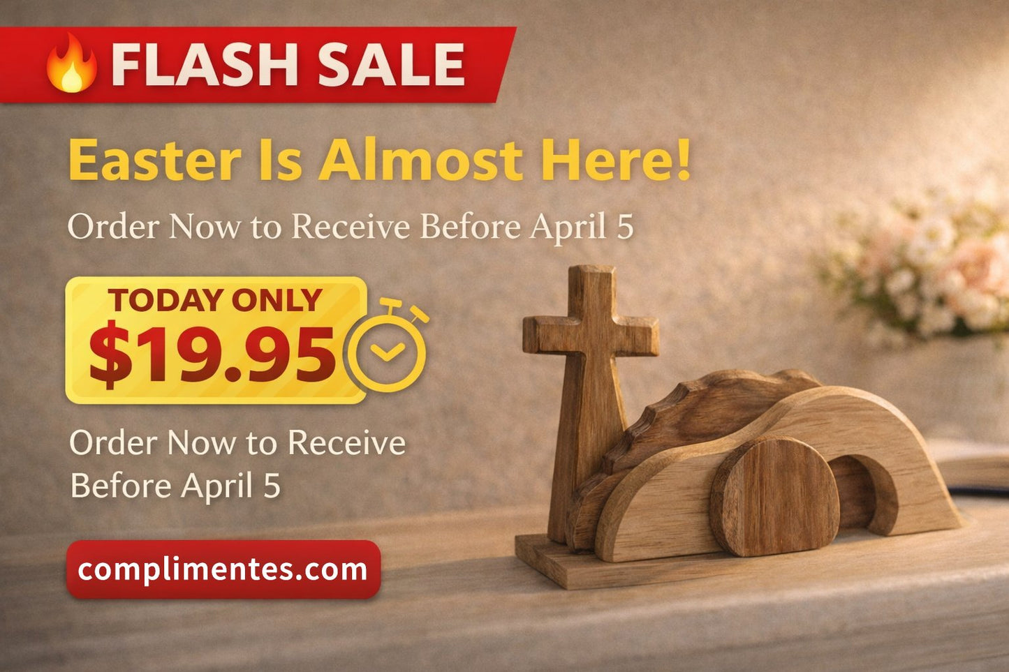 🔥Last Day 49% OFF - The Wooden Resurrection Cross & Empty Tomb That Reminds Your Family What Easter Is Really About