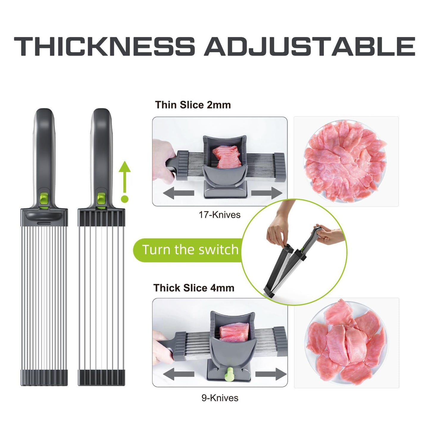 17-In-1 Stainless Steel Meat Cleaver Kitchen Knife