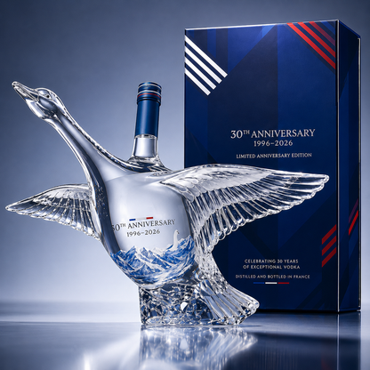 🪿Glass Craft Anniversary 3D Sculpted Vodka Bottle🥰