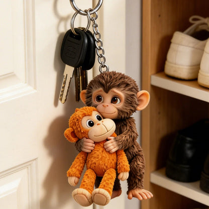 🐵  Viral Punch Monkey Keychain 💕- Emotional Gift for Animal Lovers, Family, Friends, Loved Ones🎁