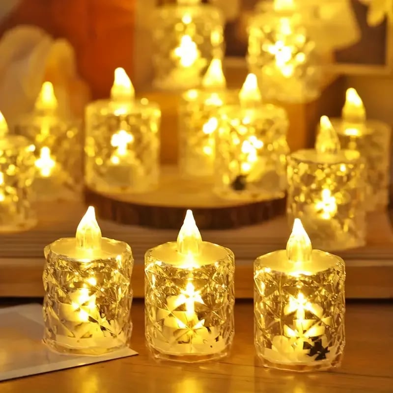 Flammenloses Kristallkerzenlicht
