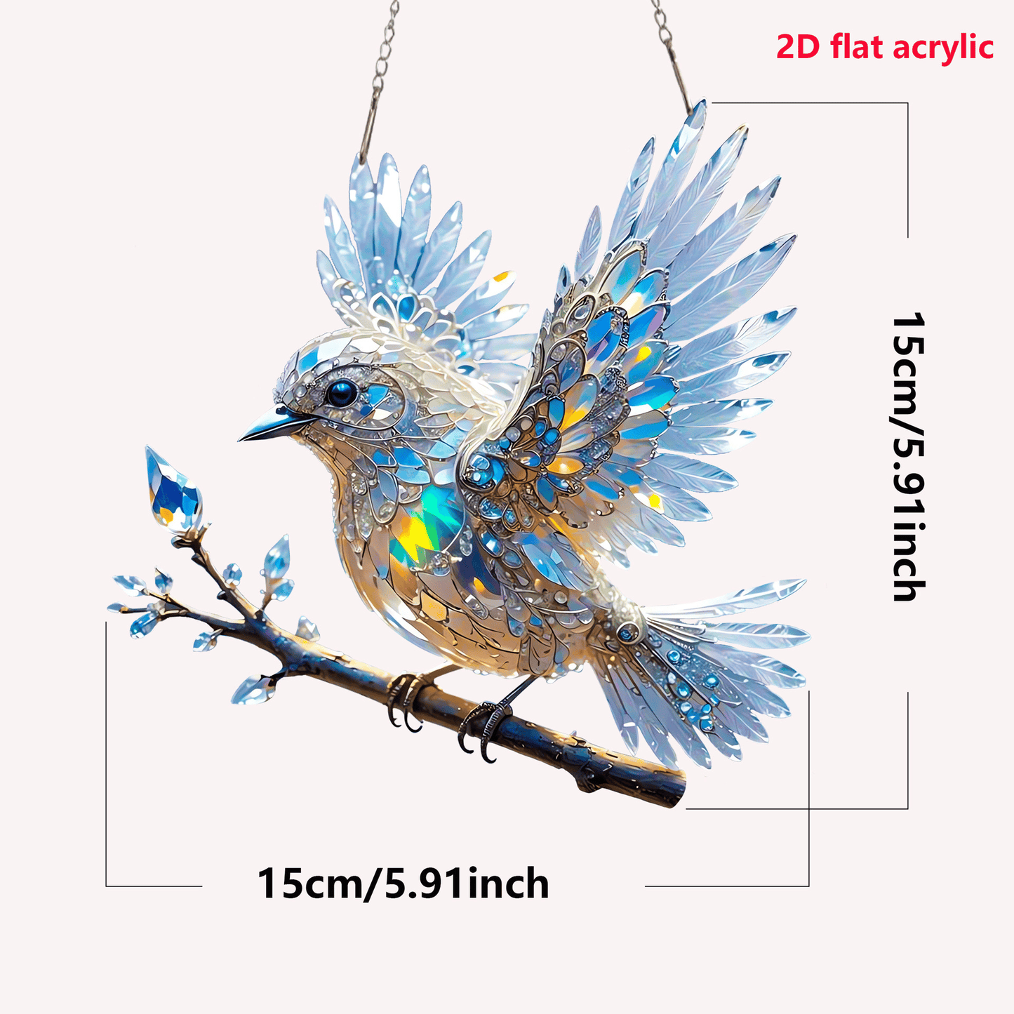 🔥Acrylic Bird Stained Art Ornament – Outdoor & Living Room Decor