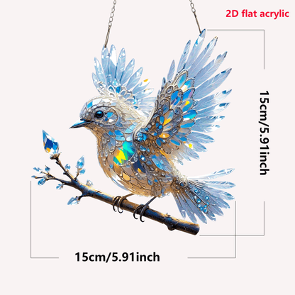 🔥Acrylic Bird Stained Art Ornament – Outdoor & Living Room Decor