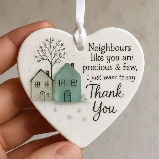 🏠💝Herzförmiges Ornament „Danke, Nachbarn“🌟
