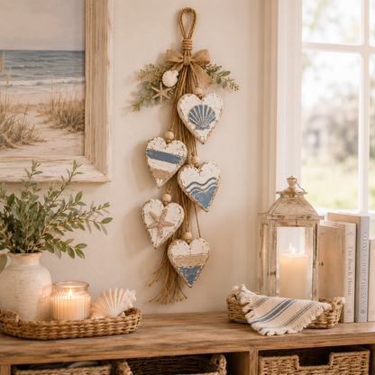 🤎 LED Hanging Heart Wall Decor – Warm Glowing Rustic Home Accent ✨