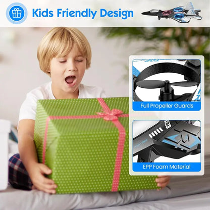 🎮2.4G Remote Control Stunt Fighter Plane, Beginner Friendly RC Drone Aircraft With Headless Mode✈️
