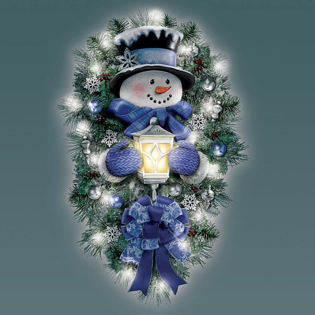 🔥BUY 1 GET 1 FREE🔥🎁"A WARM WINTER WELCOME" SNOWMAN  🌲Sticker⛄