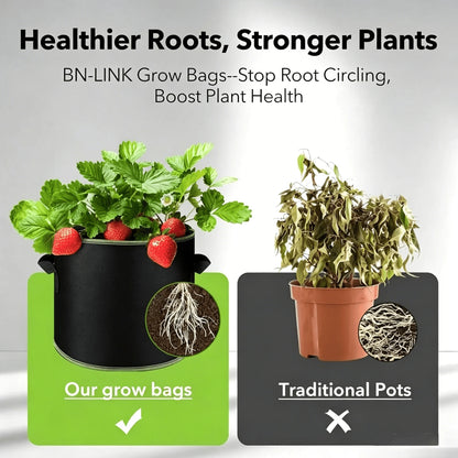 🪴 Heavy-Duty Fabric Grow Bags – Breathable & Reusable Plant Containers
