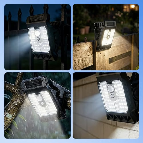 🔆 Solar Clip Light with Motion Sensor – Transform Your Outdoor Safety & Convenience