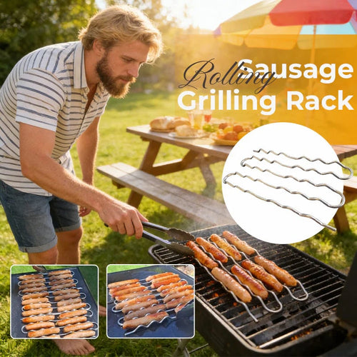Grill Master Sausage Roller Rack — Perfect Hot Dogs Every Time!