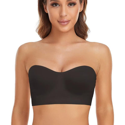 Strapless Bras for Women, Non-Slip Silicone Padded Bandeau Bra