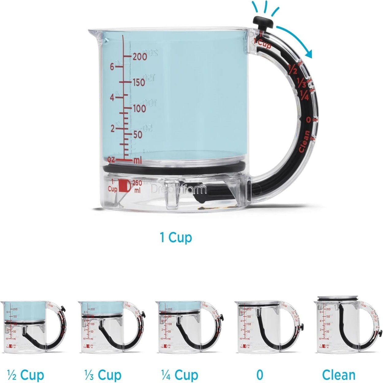 4-in-1 verstellbarer Messbecher 