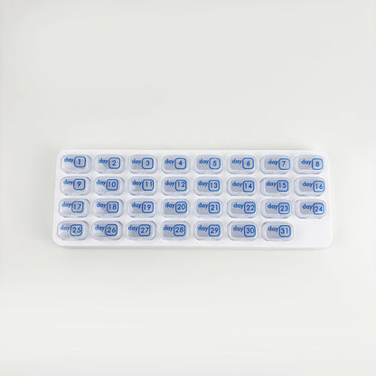 💊 31-Day Monthly Pill Organizer with Easy-Open Lids & Removable Daily Pods🔥