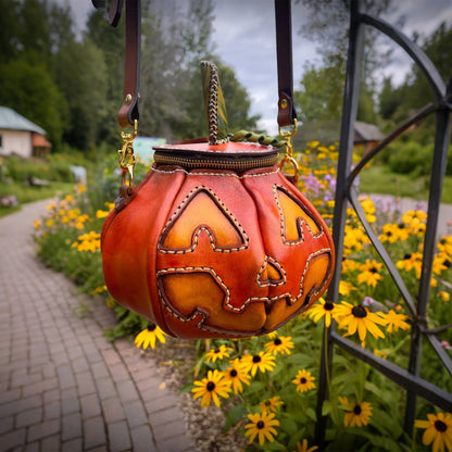 🔥Last Day 70% OFF - 🎃The Great Purely handmade leather Pumpkin Bag(✨Same as in the video)