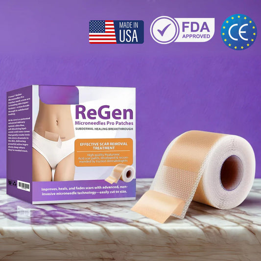 Offizieller Shop: ReGen Microneedles Pro Patches mit Hyaluronsäure-Nano-Heal-Behandlung für neue und alte Narben, Reduzierung von Operationsnarben, Dehnungsstreifen, Keloiden, Akne, Verbrennungen, Warzen, Dermatomen und Krampfadern