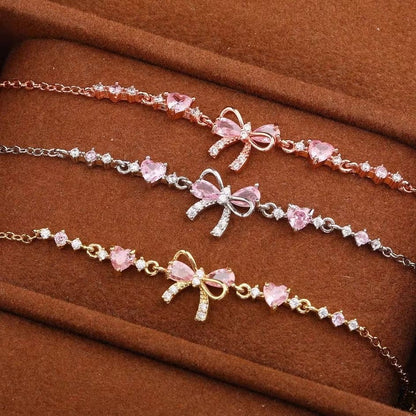 🎀Crystal Bow Bracelet – Elegant Wrist Jewelry with a Romantic Touch
