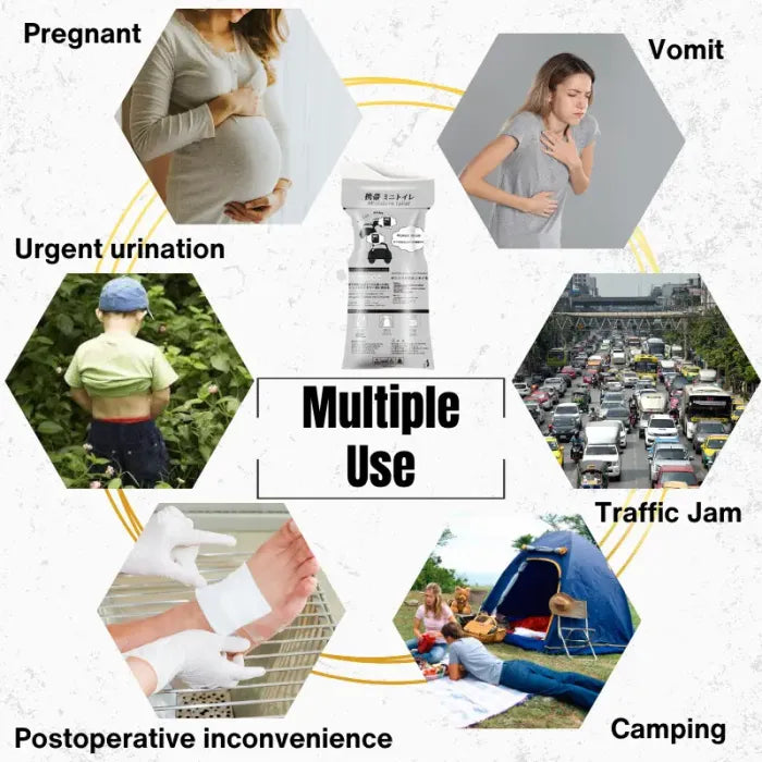 🔥 2026 Travel Essential 🚗 700ml Portable Emergency Urinal Bags – Disposable, Leak-Proof & Unisex Outdoor Relief