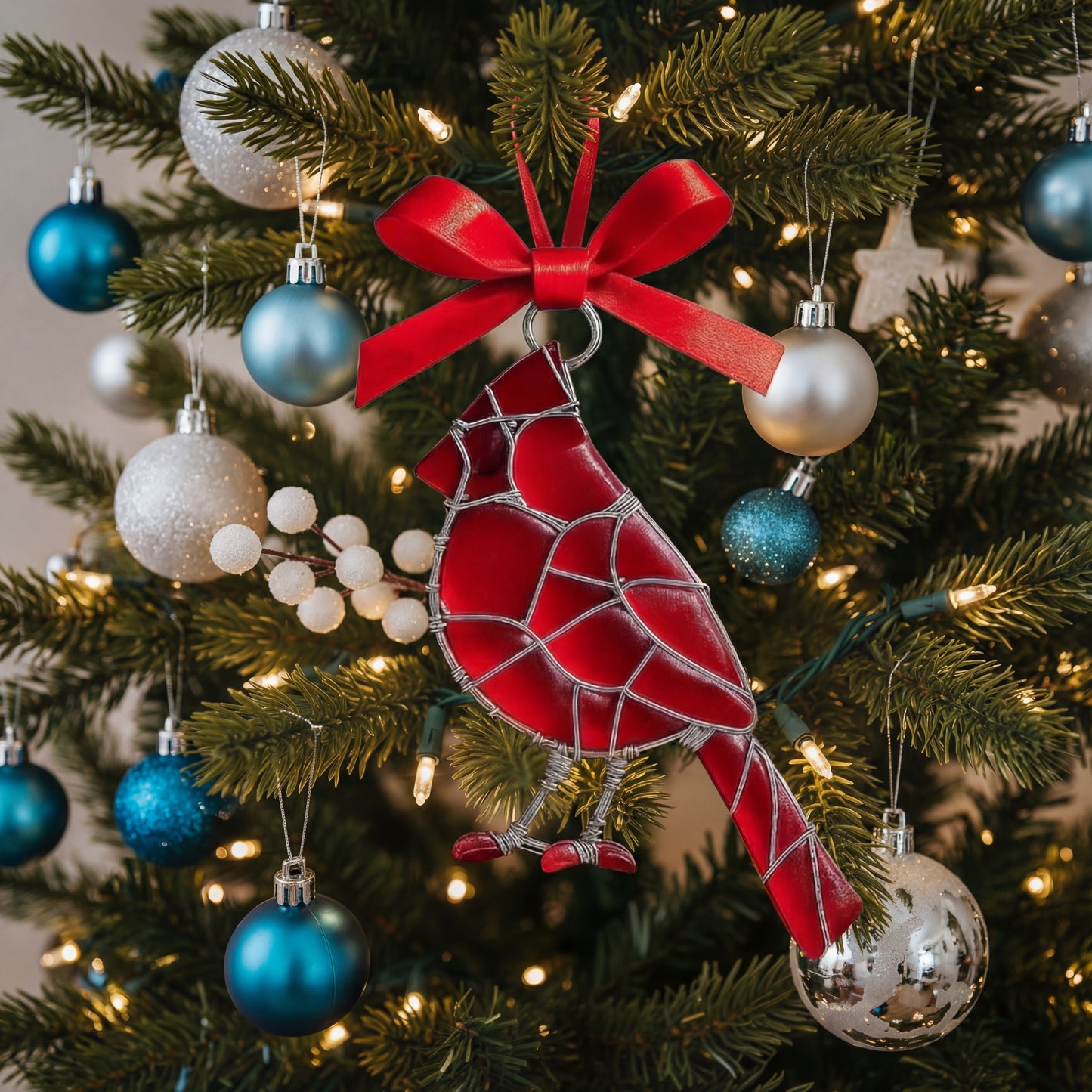 Handmade Sea Glass Bird Ornament